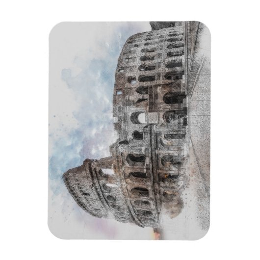 Colosseum Magnet für Wasserfarben - Rom Italien Vi (Vertikal)