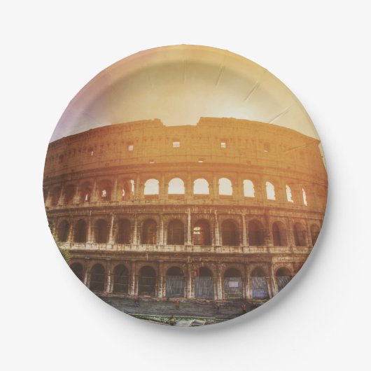 Colosseum, Rom, Italien Pappteller (Vorderseite)