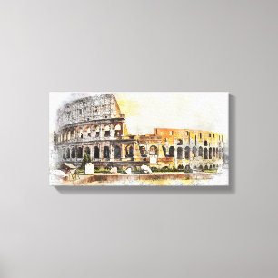 Colosseum Rom Ruin Arena Leinwand Kunst Zeichn Mal