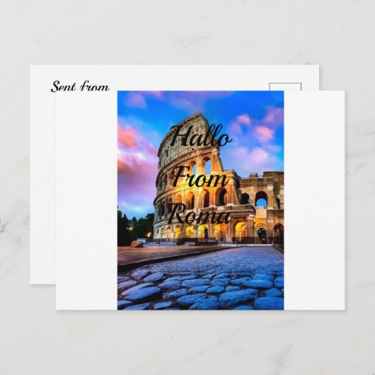 Colosseum Roma Postcard Postkarte (Vorne/Hinten)