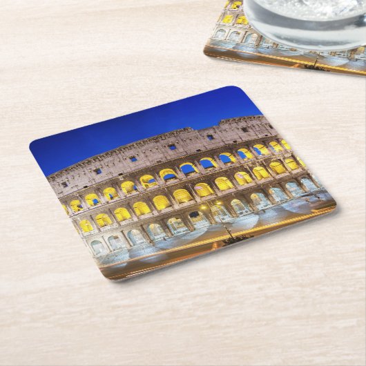 Colosseum Romanum pro Orarium Rechteckiger Pappuntersetzer (angewinkelt)