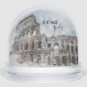 Colosseum Rome Snow Globe – Vintage Italy Travel  Schneekugeln (Vorderseite)