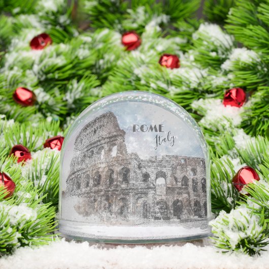 Colosseum Rome Snow Globe – Vintage Italy Travel  Schneekugeln (Weihnachten)