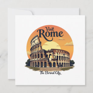 Colosseum Rome Vintage Travel Design Einladung