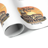 Colosseum Rome Vintage Travel Design Geschenkpapier (Rolleneckpunkt)