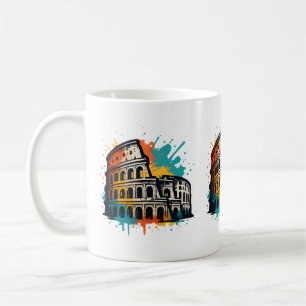 Colosseum Street Art - Colorful Rome Sehenswürdigk Kaffeetasse