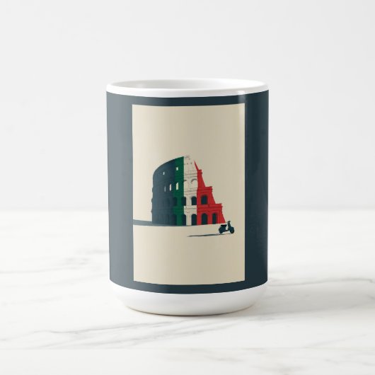 Colosseum Tricolore Classic Mug - Vespa Rome Kaffeetasse (Mittel)