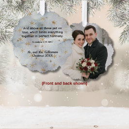 Colossians 3:14 Love and Harmony Ornament Karte