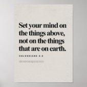 Colossians 3_2, Bible Verse, Modern Bible, Scriptu Poster (Vorne)