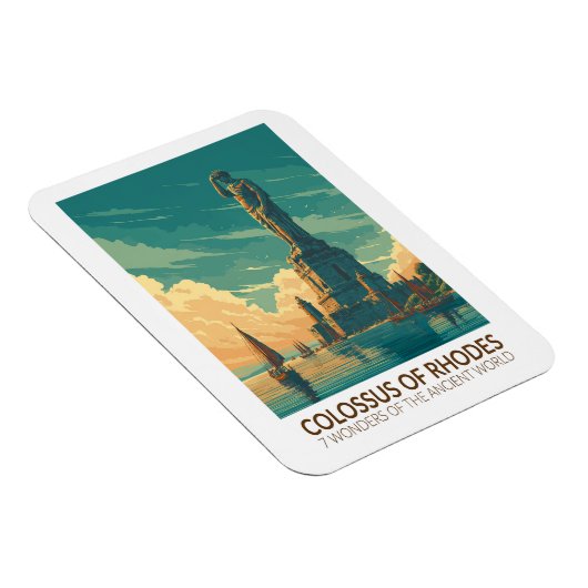 Colossus of Rhodes Seven Wonders of the World Art Magnet (Rechte Seite)