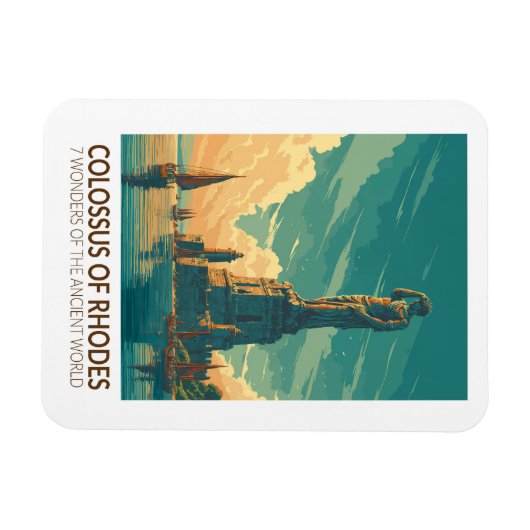 Colossus of Rhodes Seven Wonders of the World Art Magnet (Horizontal)