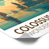 Colossus of Rhodes Seven Wonders of the World Art Poster (Ecke)