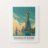Colossus of Rhodes Seven Wonders of the World Art Puzzle (Vertikal)