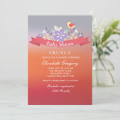 Colour Appeal Baby Dusche Einladung (Stehend Vorderseite)