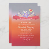 Colour Appeal Baby Dusche Einladung (Vorne/Hinten)