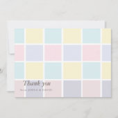 Colour Block Baby Dusche Danke Karte (Vorderseite)