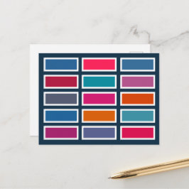 Colour Bricks (blue/pink) Postkarte