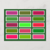 Colour Bricks (pink/green) Postkarte (Vorderseite)