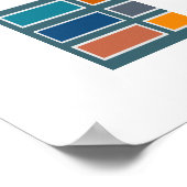 Colour Bricks (retro) Poster (Ecke)