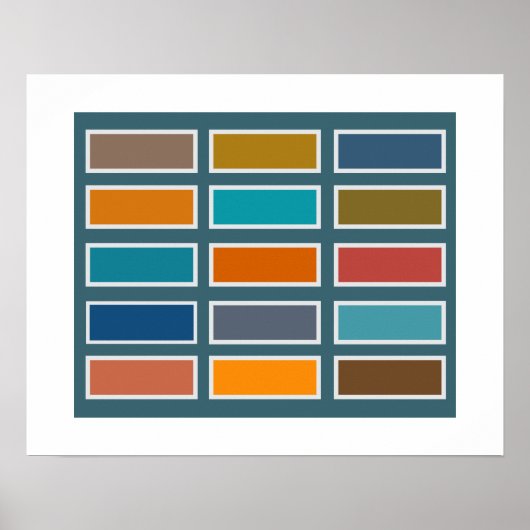 Colour Bricks (retro) Poster (Vorne)