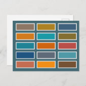 Colour Bricks (retro) Postkarte (Vorne/Hinten)
