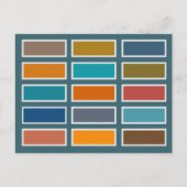 Colour Bricks (retro)  Postkarte (Vorderseite)