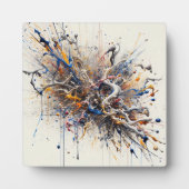 Colour Burst Abstrakte Kunst - Energetische Lackie Fotoplatte (Vorderseite)