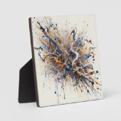 Colour Burst Abstrakte Kunst - Energetische Lackie Fotoplatte (Vorderseite)