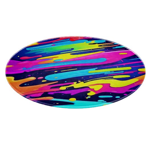 Colour Burst: Abstrakter Fluss Schneidebrett (Ecke)