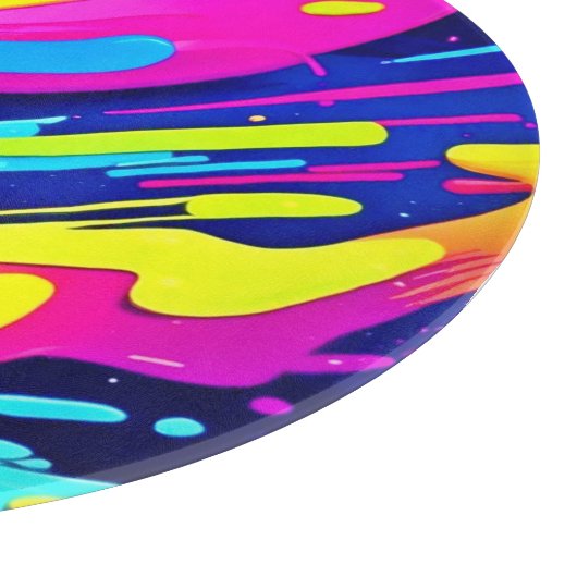 Colour Burst: Abstrakter Fluss Schneidebrett (Ecke)