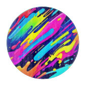 Colour Burst: Abstrakter Fluss Schneidebrett (Vorderseite)