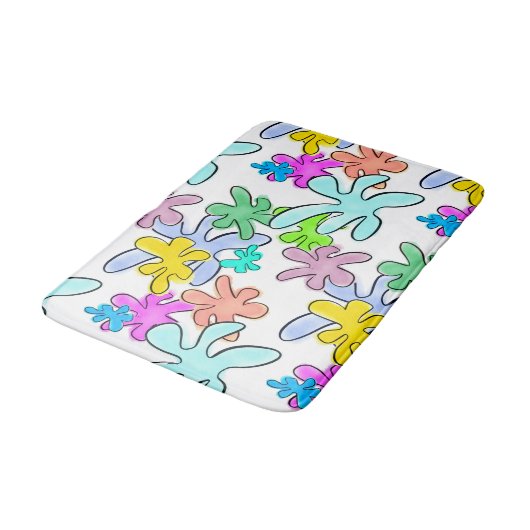 Colour Burst Badematte (Schrägansicht)