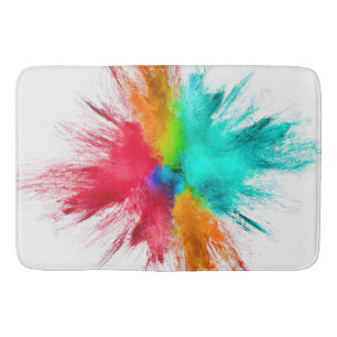 Colour Burst Center Art Badematte