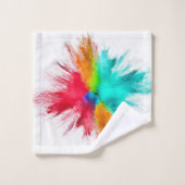 Colour Burst Center Art Badhandtuch Set (Waschlappen)