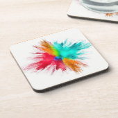 Colour Burst Center Art Getränkeuntersetzer (Linke Seite)