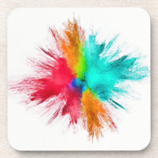 Colour Burst Center Art Getränkeuntersetzer (Vorderseite)