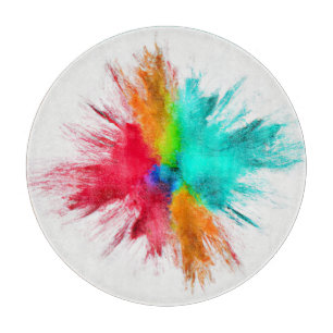 Colour Burst Center Art Schneidebrett
