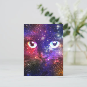 Colour Burst Galaxy Cat Postkarte
