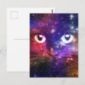 Colour Burst Galaxy Cat Postkarte (Vorne/Hinten)