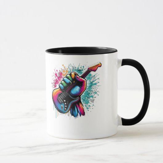 Colour Burst Gitarre - Fistful of Rock & Roll Tasse (Rechts)