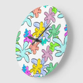 Colour Burst Große Wanduhr (Winkel)