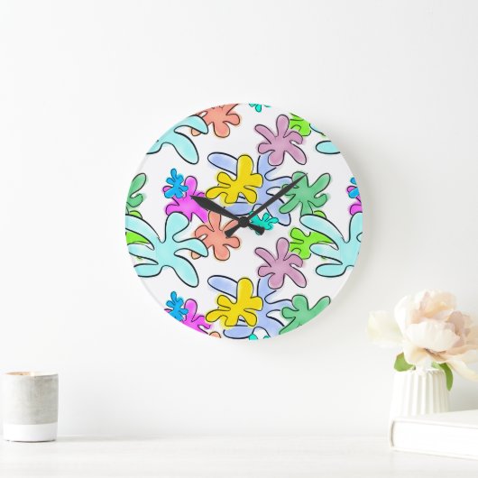 Colour Burst Große Wanduhr (Zuhause)