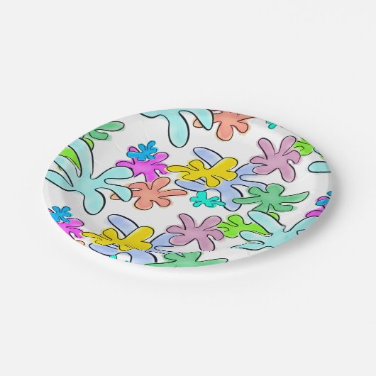 Colour Burst Pappteller (Schrägansicht)