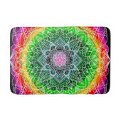 Colour Burst Rainbow Prism Mandala Badematte (Vorderseite)