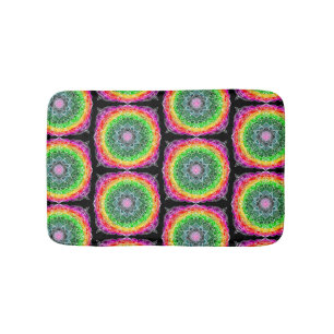 Colour Burst Rainbow Prism Mandala Badematte
