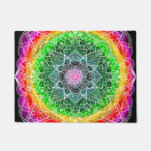 Colour Burst Rainbow Prism Mandala Fußmatte (Vorderseite)