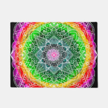 Colour Burst Rainbow Prism Mandala