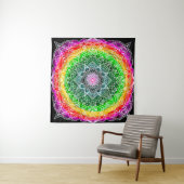 Colour Burst Rainbow Prism Mandala Wandteppich (Beispiel (Horizontal))