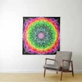 Colour Burst Rainbow Prism Mandala Wandteppich (Beispiel)
