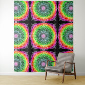 Colour Burst Rainbow Prism Mandala Wandteppich (Beispiel)